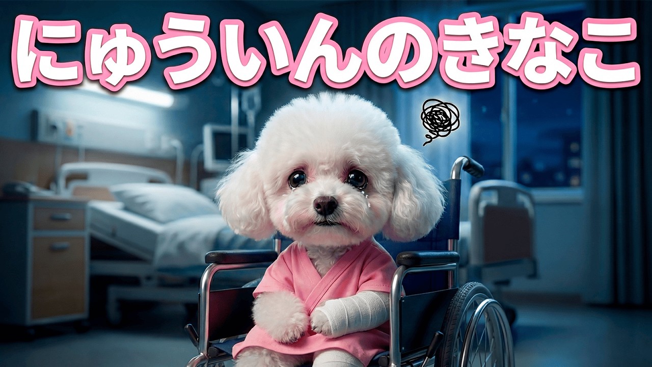 【社畜犬のきなこ】骨折わん...!? 初の入院を経験するきなこの1日に密着🐶🦴