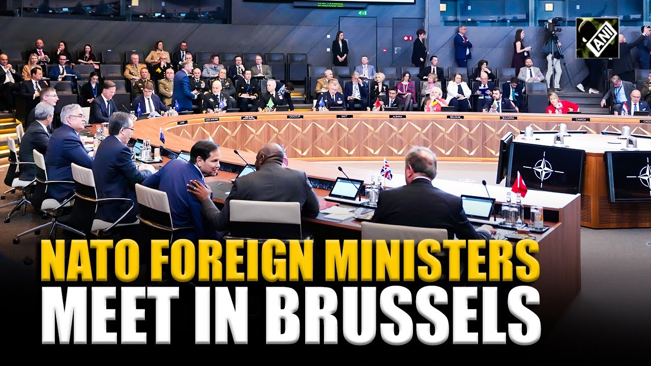 NATO foreign ministers meet at Alliance Hall in Brussels amid US trade tariffs stir