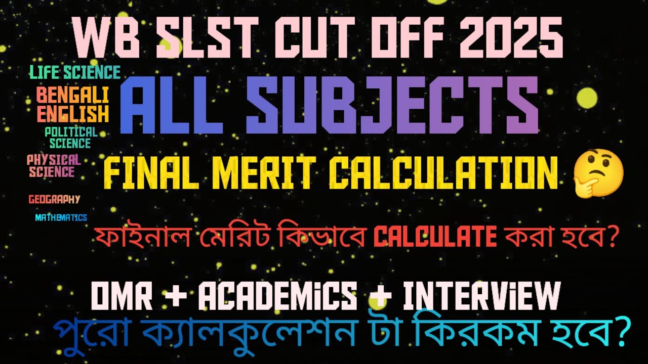 WBSLST 2025  FINAL MERIT CALCULATION ( OMR+ ACADEMICS+ INTERVIEW )