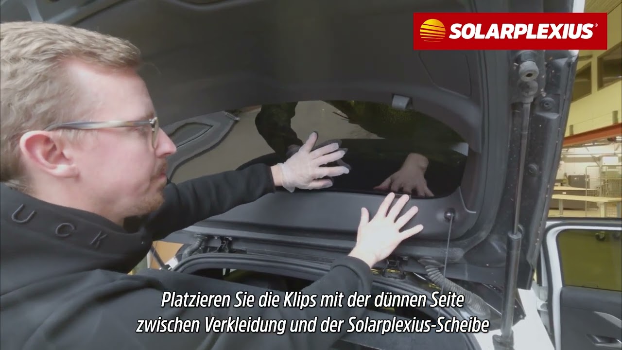 Solarplexius Auto Sonnenschutz Montage im Opel Astra, tönen auch Sie ihre  Scheiben selbst