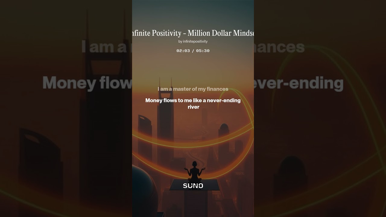 INFINITE POSITIVITY - MILLION DOLLAR MINDSET  | 40 Powerful Money Affirmations ( Deep Tech House)