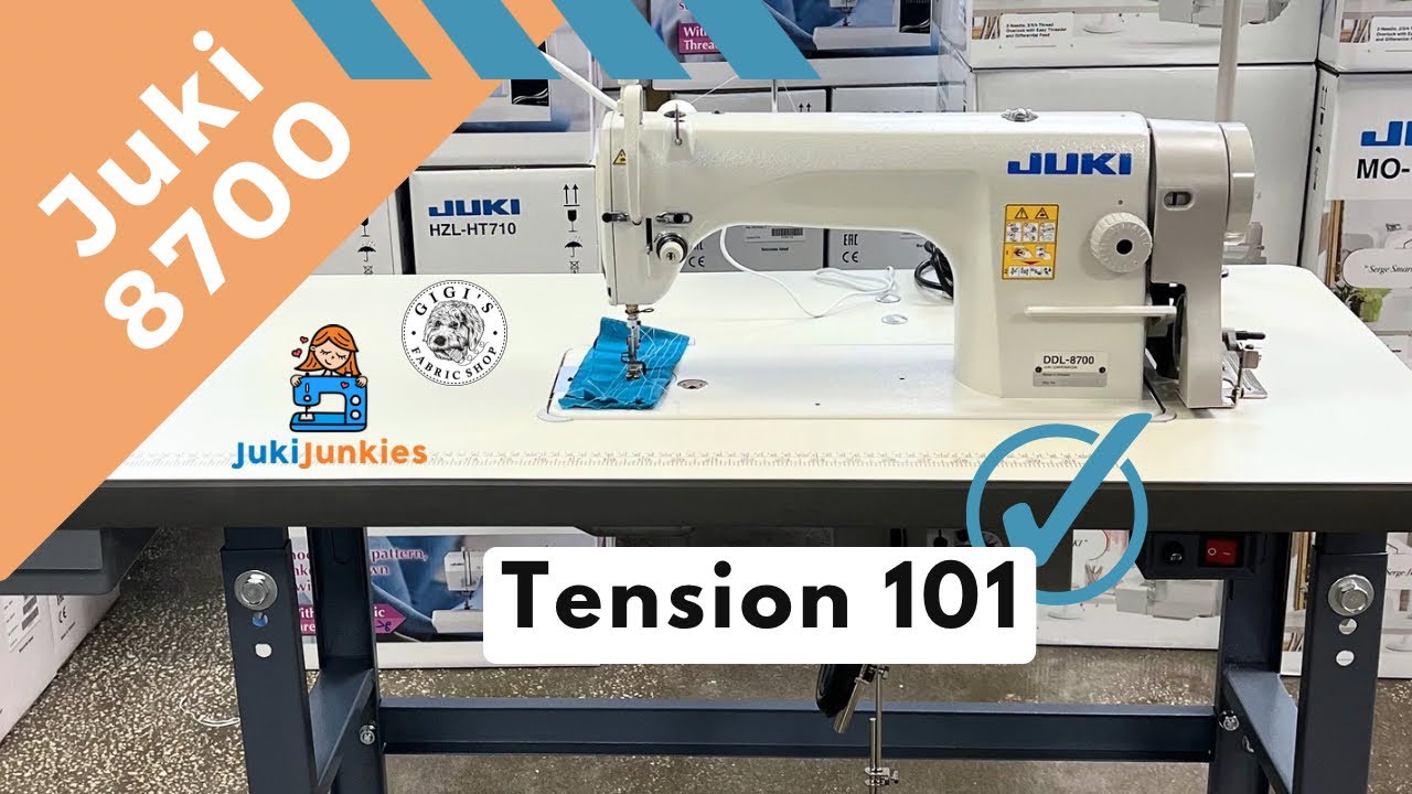 Как настроить натяжение нити на Juki DDL 8700/5500 Industrial (идеальное натяжение)