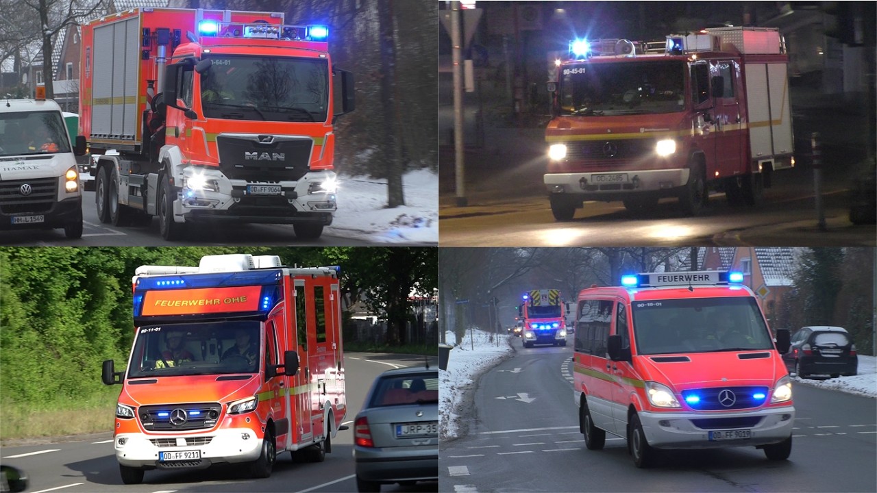 [Mercedes X-Klasse Kdow, Vario LF 8/6 und mehr] Einsatzfahrten Feuerwehren in der Gemeinde Reinbek