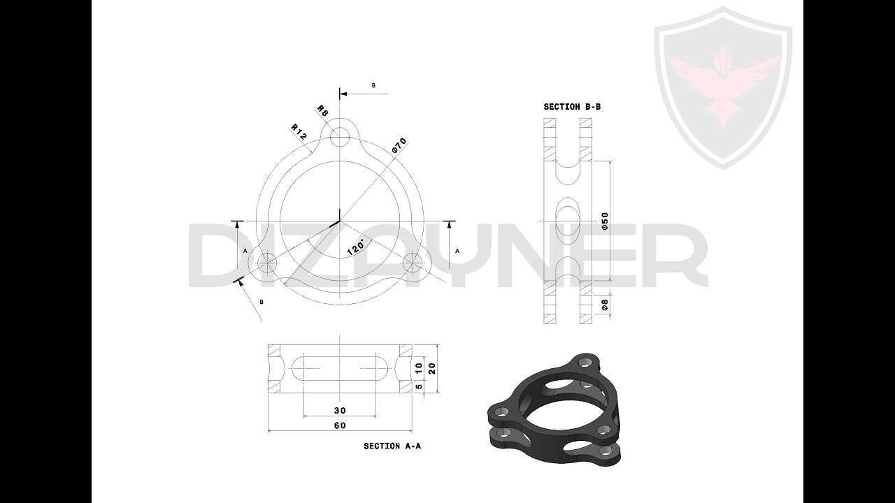 CATIA V5 PART DESIGN - PART # 0017