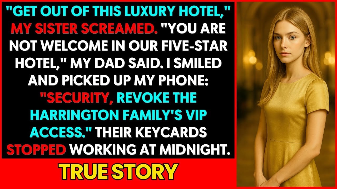 “Get out of this luxury hotel,” my sister screamed — then they insulted me and threw $500 at my f