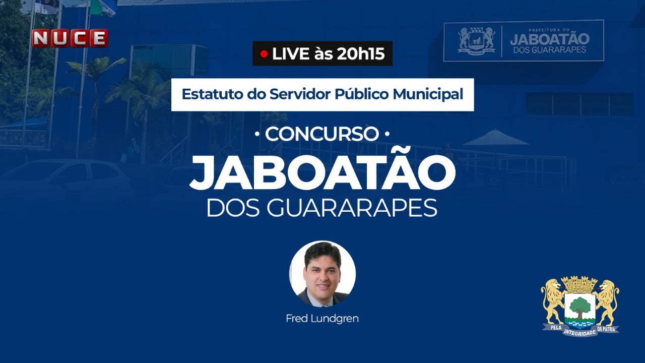 CONCURSO JABOATÃO DOS GUARARAPES - Estatuto do Servidor Público Municipal com Fred Lundgren