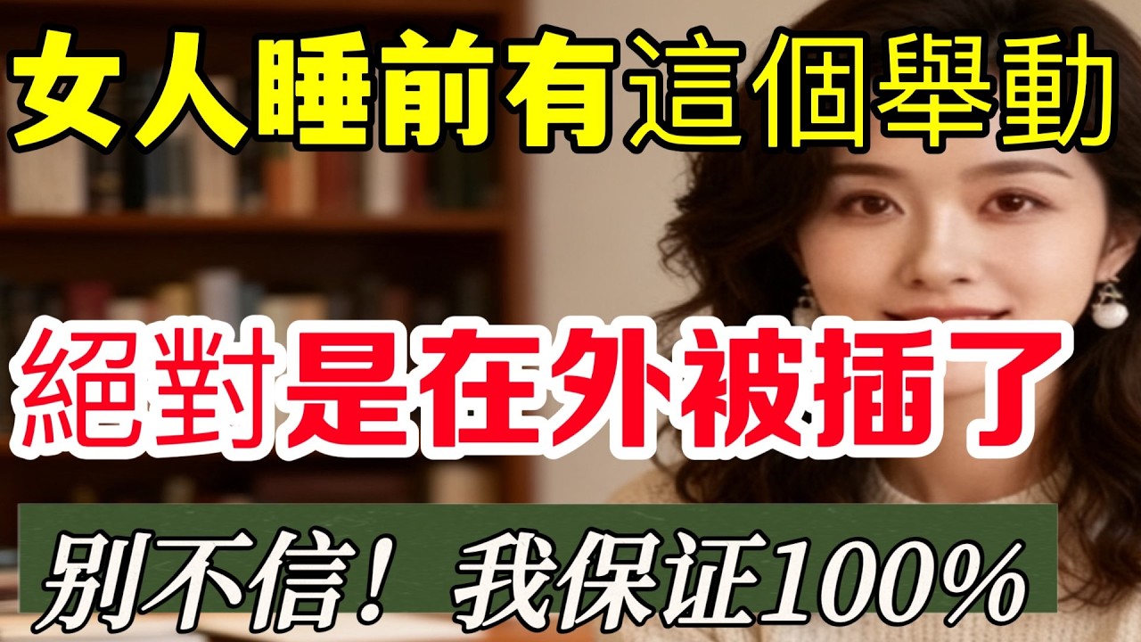 女人要是外面有人了，睡觉的时候指定有四个破绽，她就算想藏，也根本藏不住！ #男女#分享 #happy婚 #告別 #男女相處 #大熱門