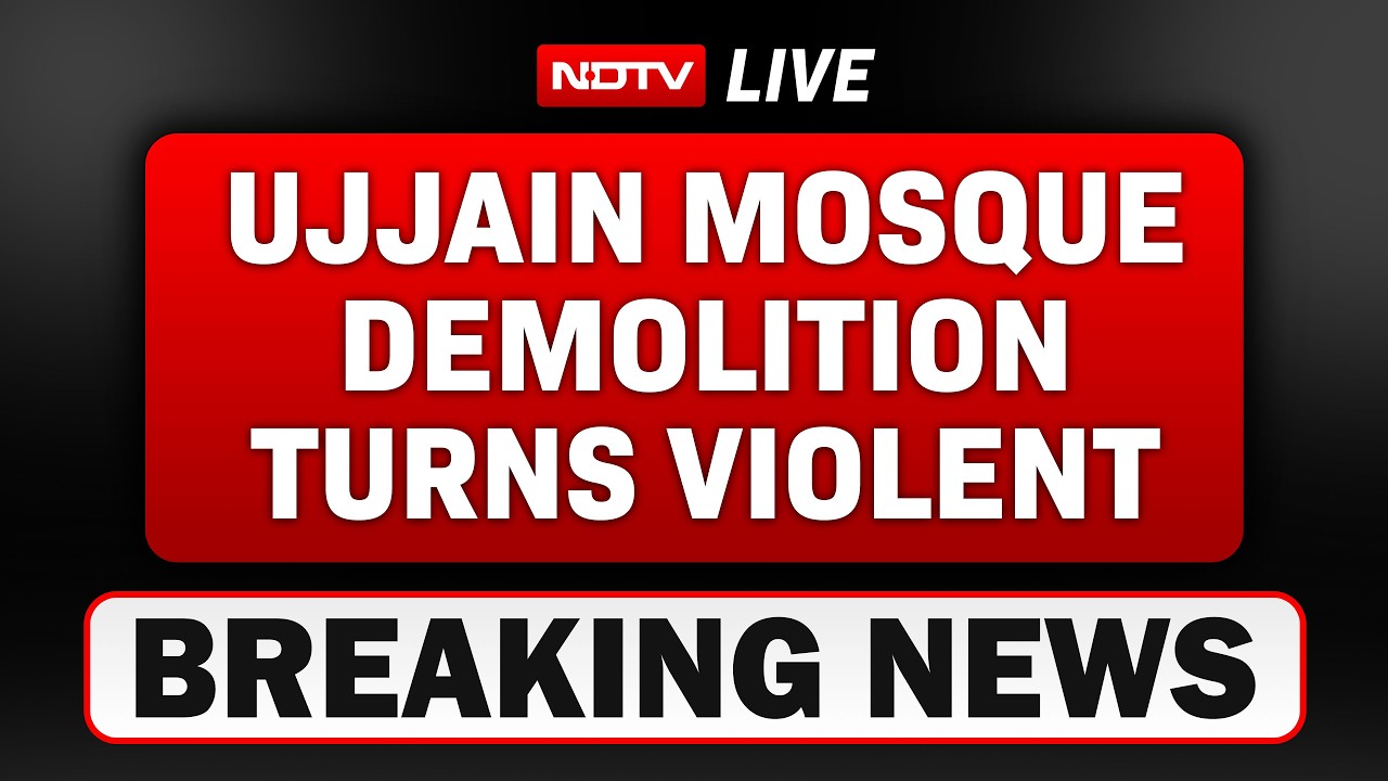 Ujjain Masjid | LIVE: Tear Gas, Lathi Charge In Protesters Vs Cops Over Ujjain Mosque Removal