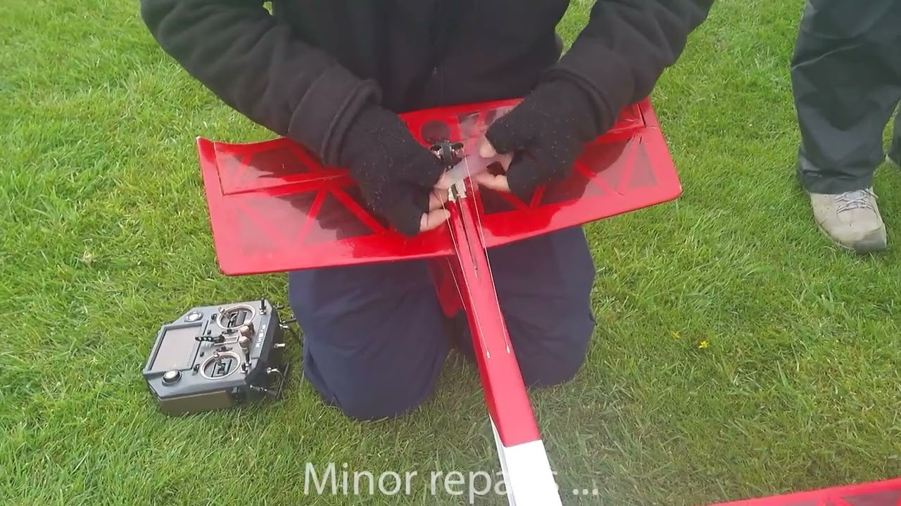 RC plane snapped in half! April Fun Fly - Easter Egg Drop