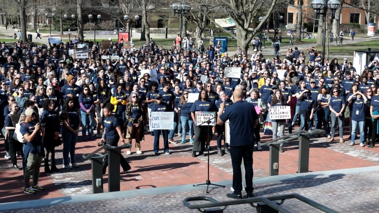 Students and faculty protest University of Michigan cuts to DEI programs