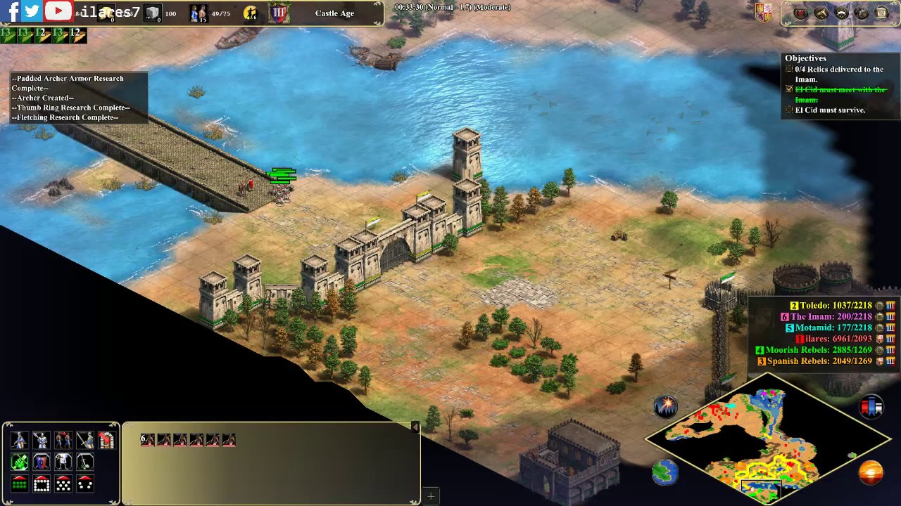 6 Archers taking a castle in 5 seconds (AOE2 DE new cheats codes)