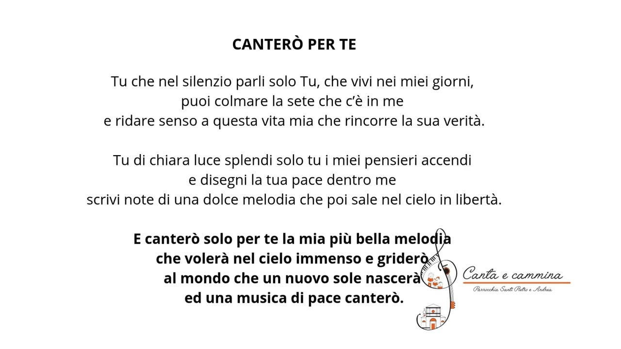 Canterò per te Sabato Santo 19 04 25