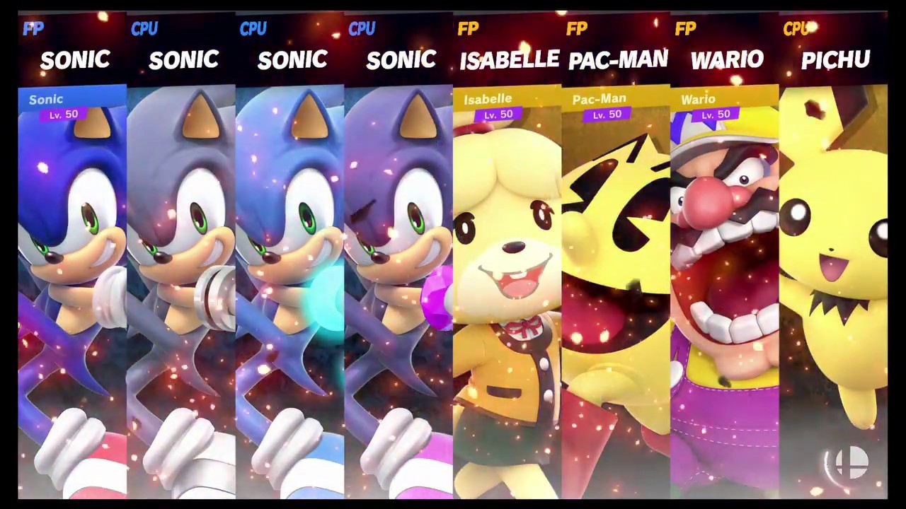 Super Smash Bros Ultimate Amiibo Fights   Request #2828 Sonic Team vs Yellow Team