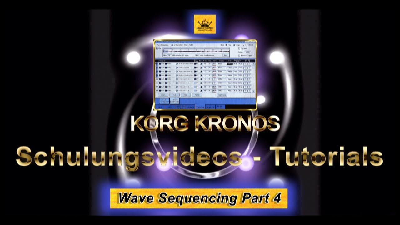 KORG KRONOS Wave sequencing Tutorial 3 H part 4