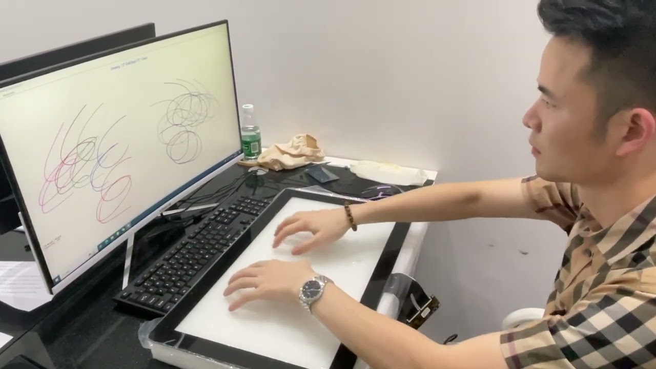 How to connect 21.5 inch pcap capacitive touch screen with controller board and usb?baily@yunlea.com