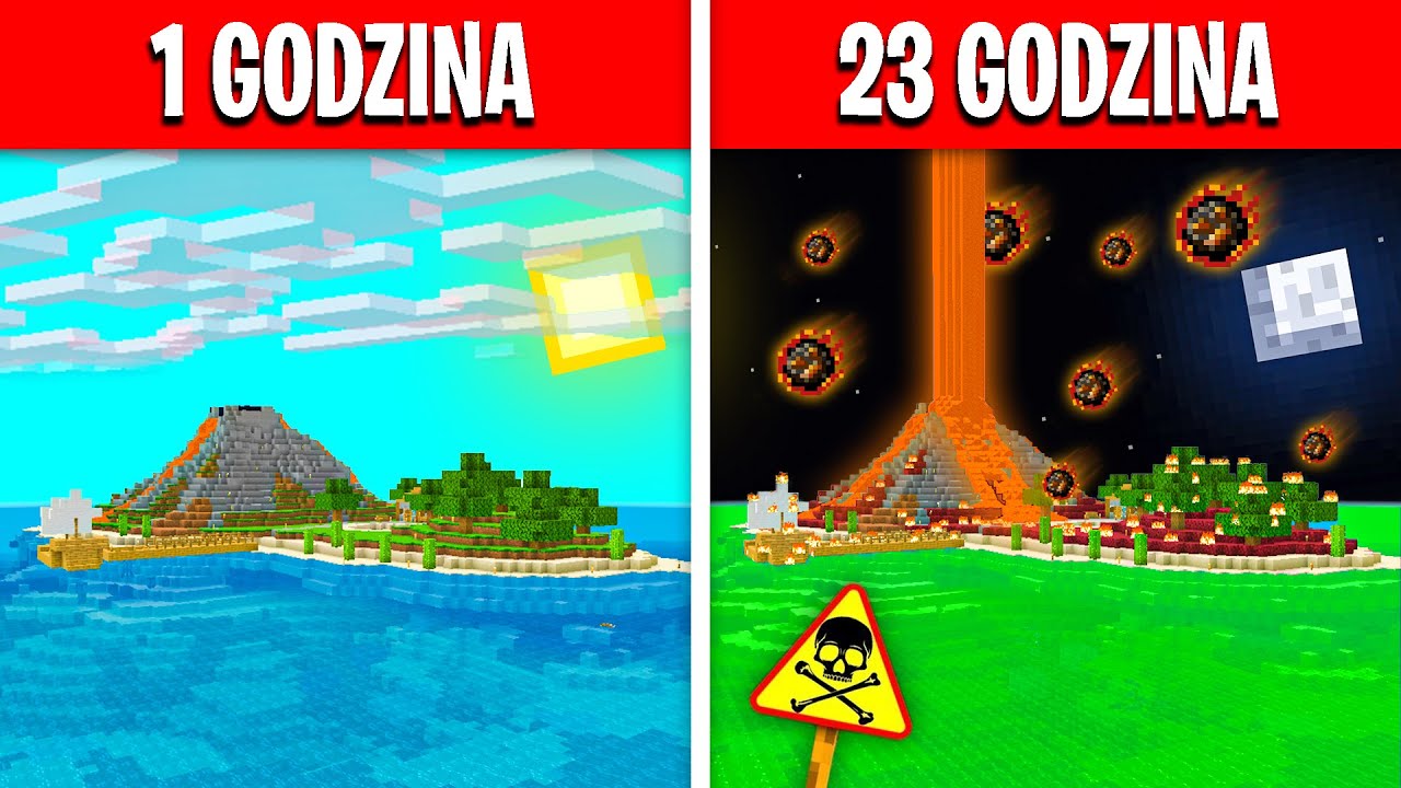 100 WIDZ&Oacute;W SYMULUJE APOKALIPSE na BEZLUDNEJ WYSPIE 🤯 | Minecraft Extreme