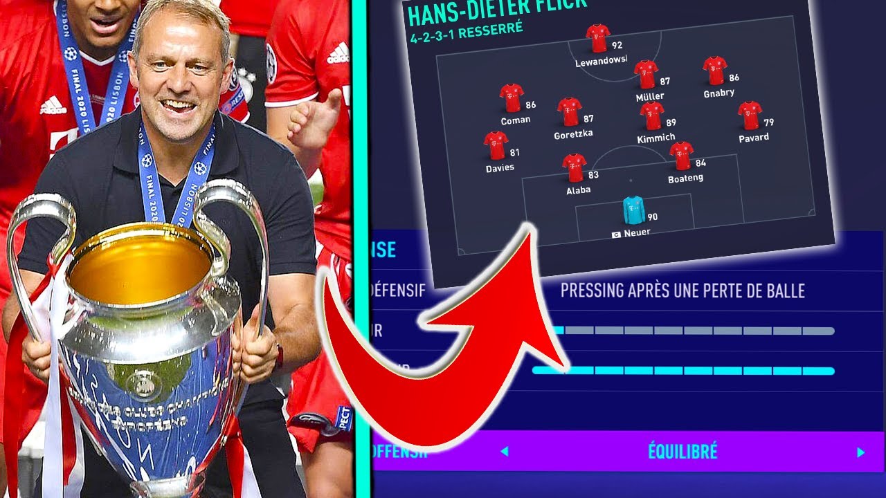 HANSI FLICK TACTIQUE BAYERN MUNICH 2020 -  FIFA 21 (4-2-3-1) LÉGENDAIRE !!!