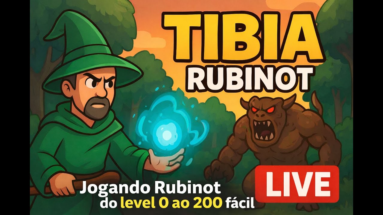 Jogando TIBIA ED LEVEL 8 ao 200 EM MINUTOS!!