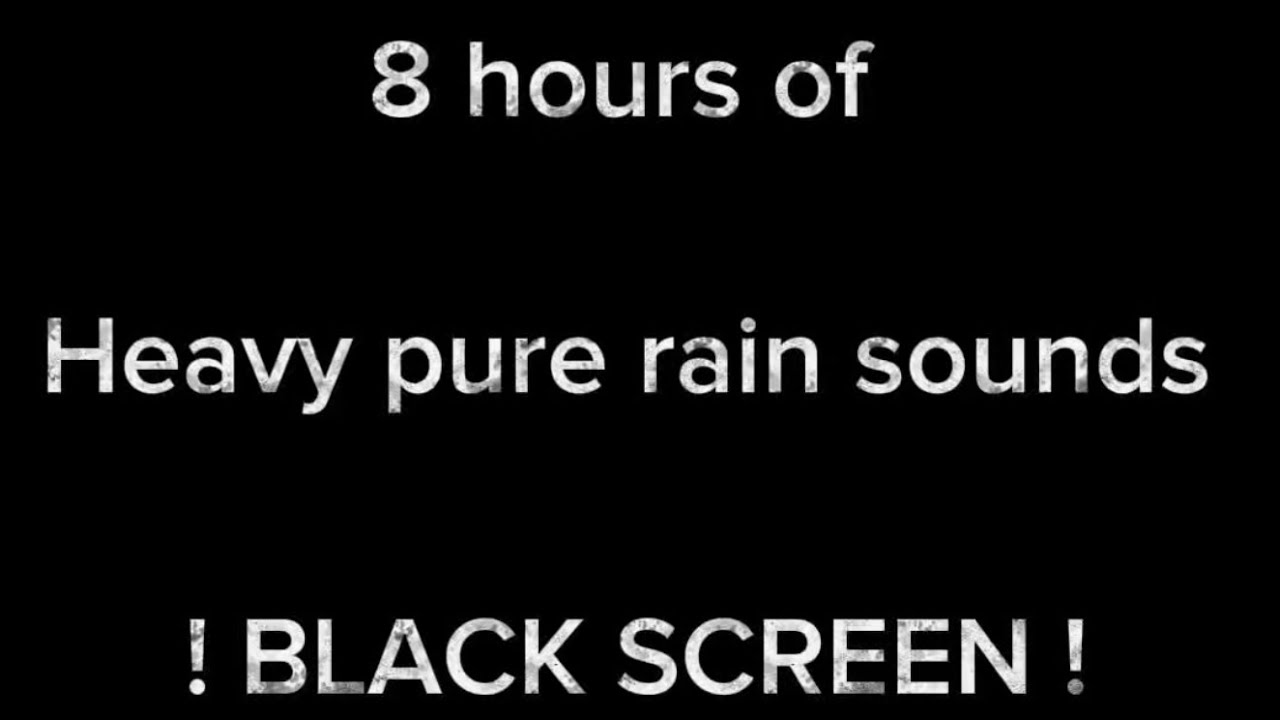 Heavy pure rain sound for insomnia and meditation (BLACK SCREEN) 8 Hours 