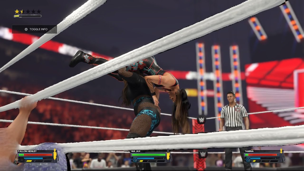 WWE 2K24 RAW Nia Jax vs. Fallon Henley vs. Tamina
