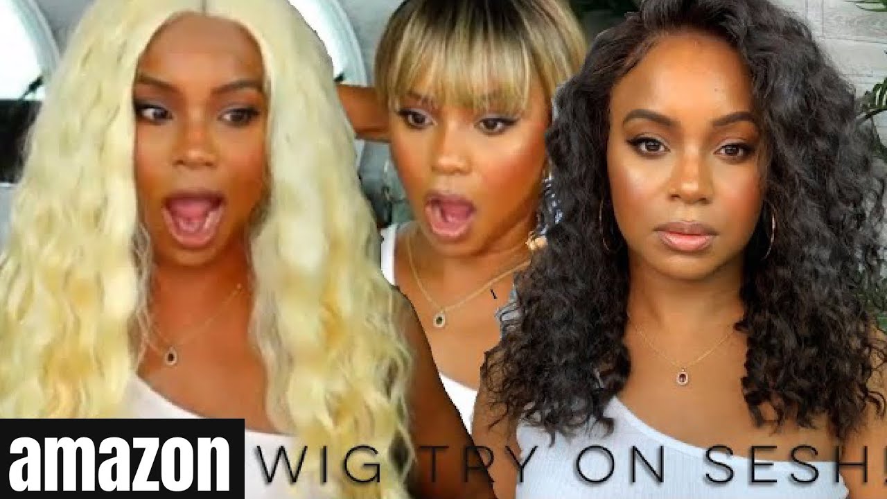 TRYING ON THE BEST AMAZON WIGS! HUMAN & SYNTHETIC! | FT. DEBUT |ALWAYSAMEERA