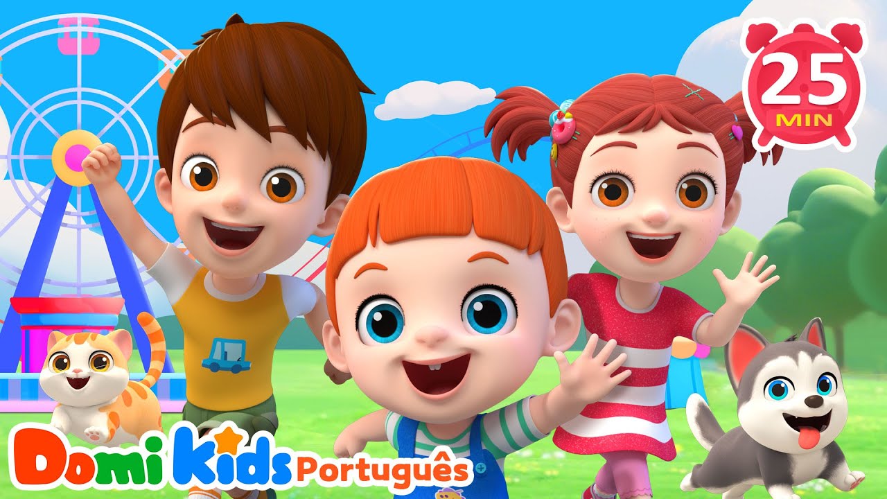🎵 Escorrega, Balança e Corre – Canção do Parquinho | Canções Infantis | Domi Kids