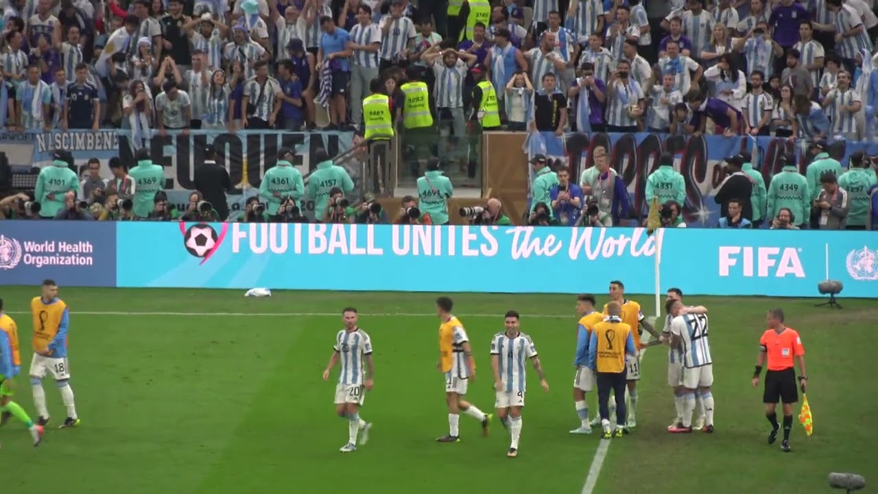 FIFA World Cup Qatar 2022 Final : Argentina 3-3 (4-2) France - Messi 3-2 goal celebration