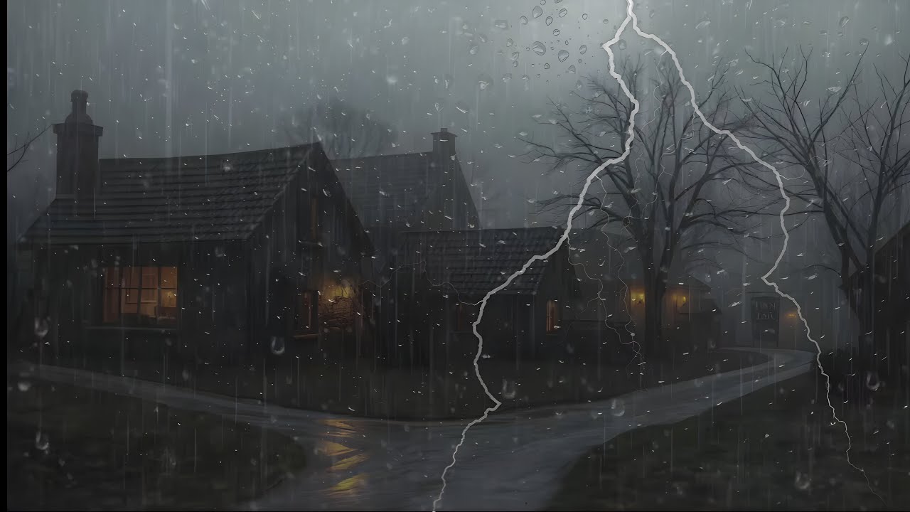 Rain Sounds For Sleeping - 99% Instantly Fall Asleep With Rain And Thunder Sound At Night.