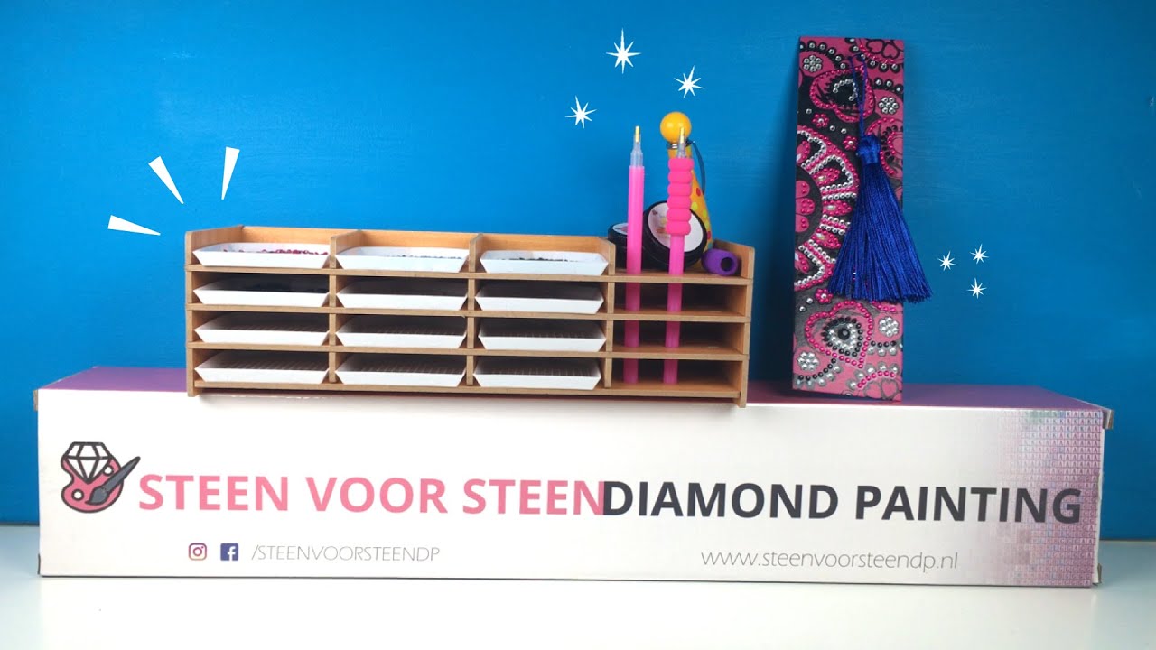 Diamond painting - unboxing - schudbakjeshouders, SparkleTac, dikke pen