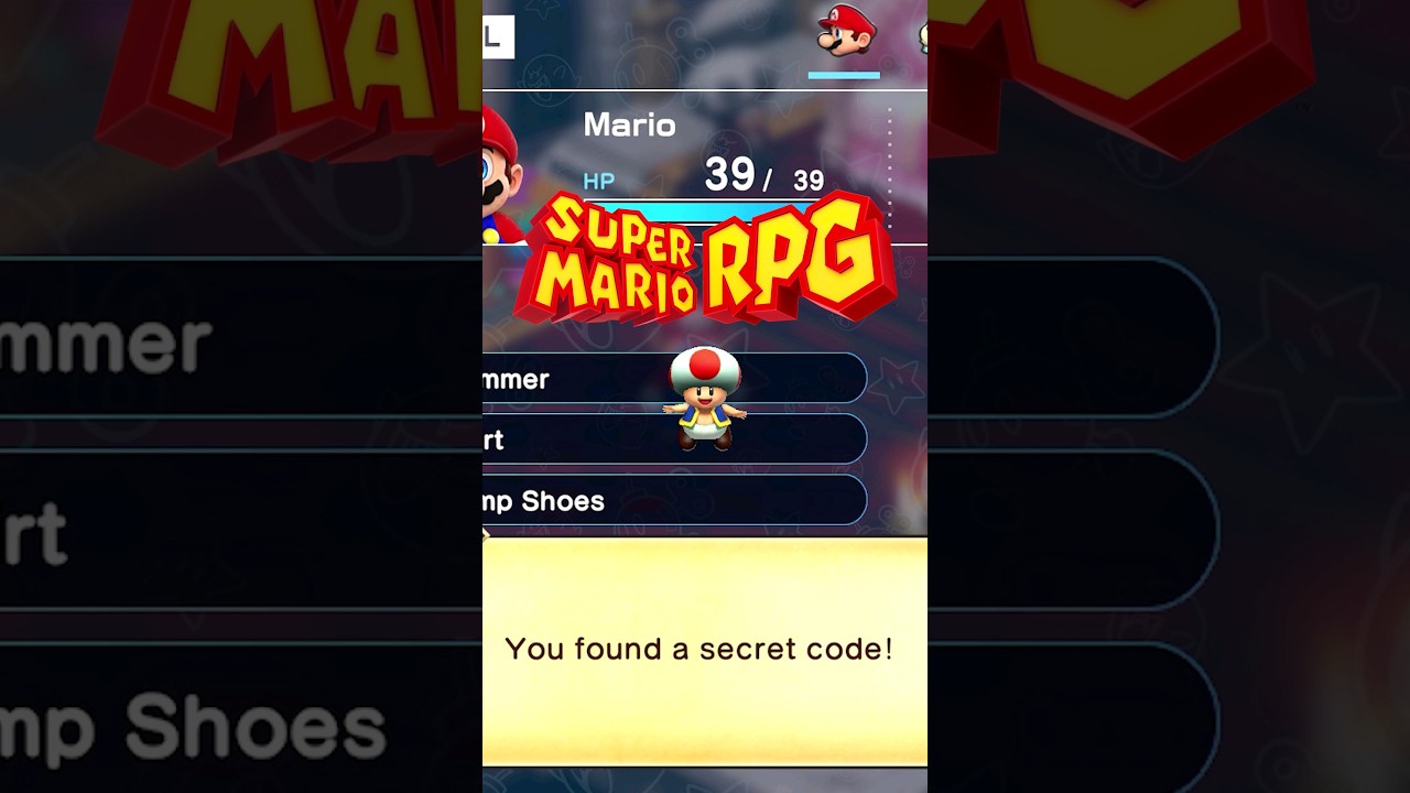 There's a SECRET CODE in Super Mario RPG!? #nintendoswitch
