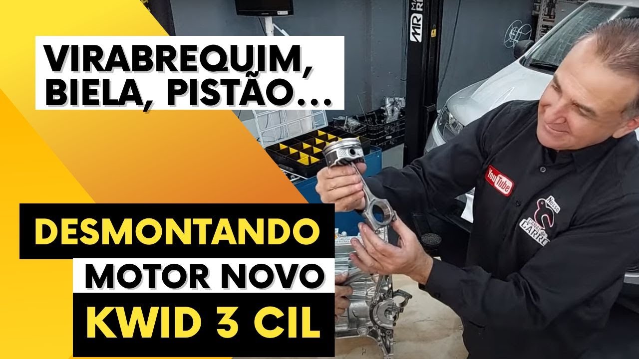 Kwid 3 cilindros Posição correta da seta do pistão e dicas de desmontagem do virabrequim e biela