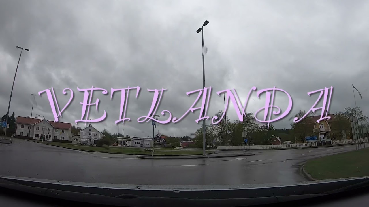 Vetlanda, Sweden. Dashcam driving.