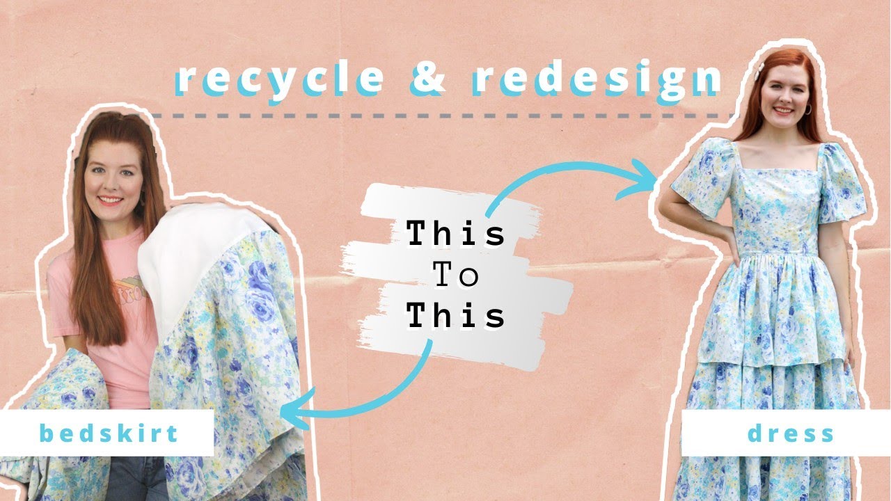 I Made A Dress Out Of A Bedskirt! (Recycle & Redesign) Ep.1 | Style Studio