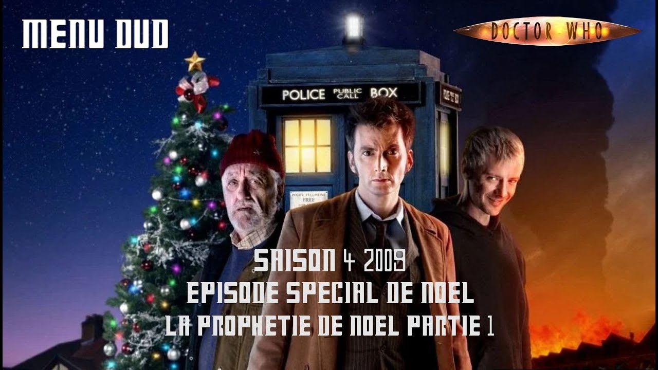 MENU DVD DOCTOR WHO SAISON 4 2009 EPISODE 17 SPECIAL NOEL LA PROPHETIE DE NOEL PARTIE 1