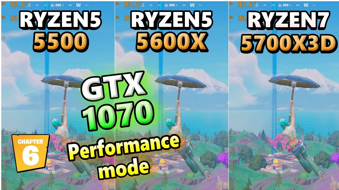GTX 1070×Ryzen5 5500 5600X Ryzen7 5700x3d/fortnite chapter6 season1/performance/FPS/フォートナイト/2024