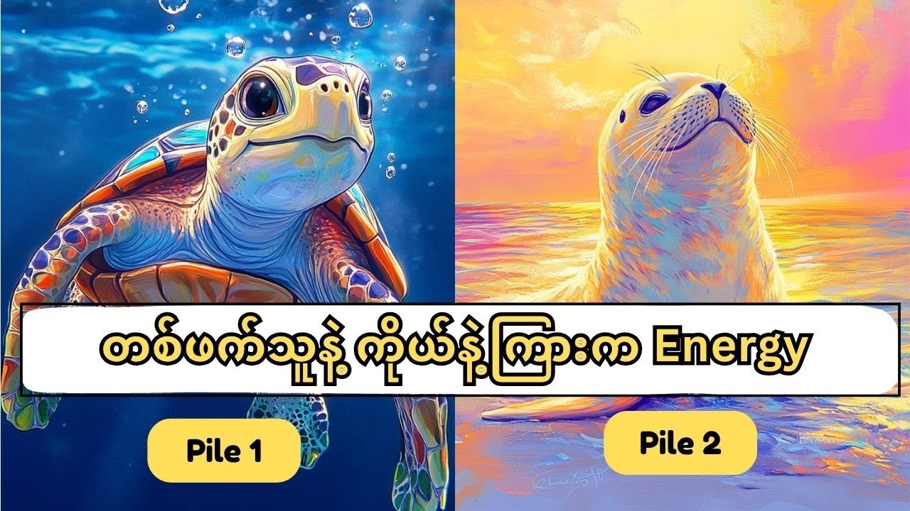 တစ်ဖက်သူနဲ့ ကိုယ်နဲ့ကြားက Energy,Pile 1 - 1:00, Pile 2 - 13:28 #တားရော့ #tarot #fortune #pickapile