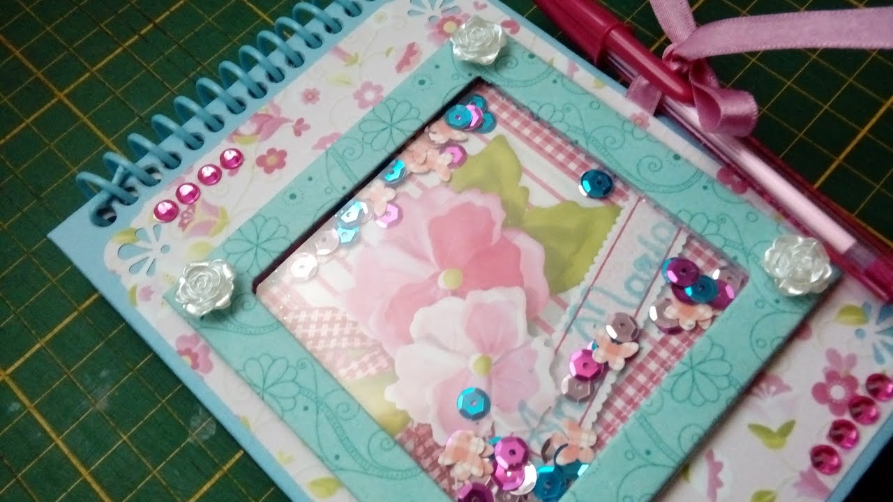 DIY / Scrapbooking - Caderno de Anotações / SHAKER CARD / PAP / Passo a Passo