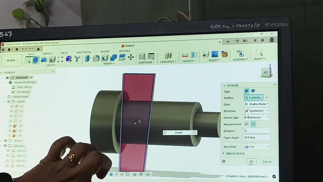 Fusion360_Cotter Joint