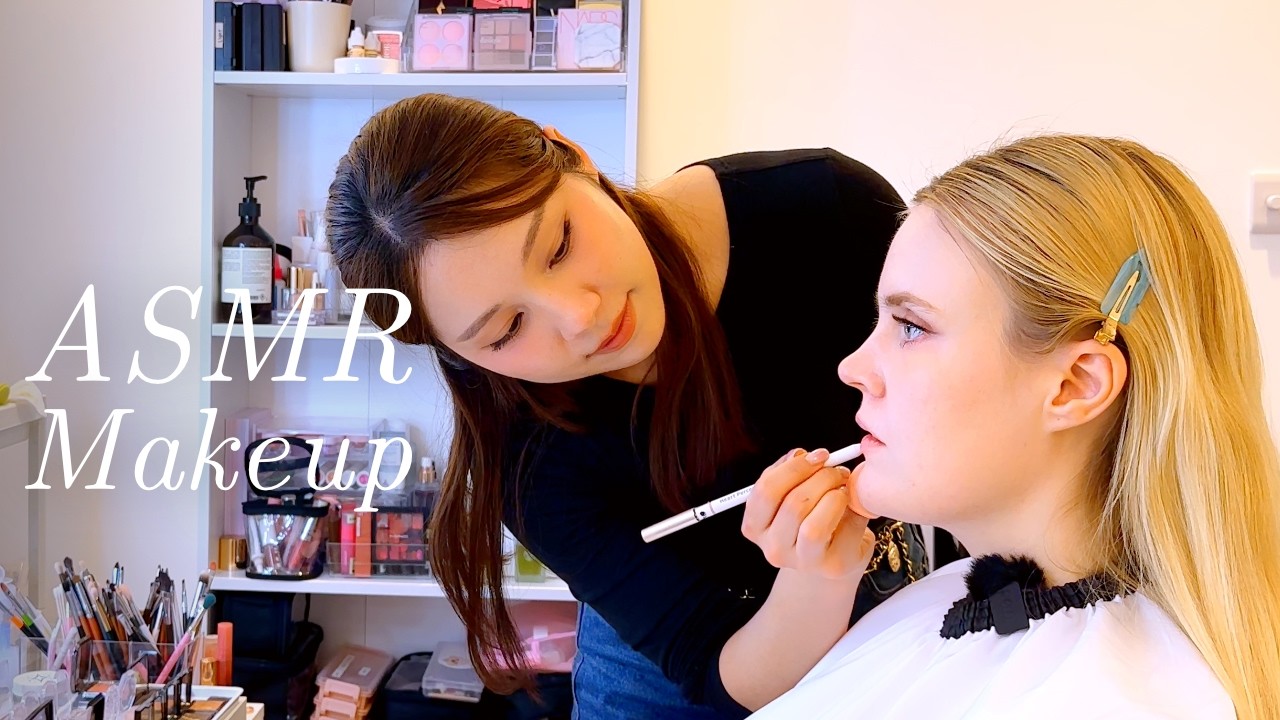 ASMR Korean BRIDAL Make Up (Unintentional ASMR, real person ASMR)