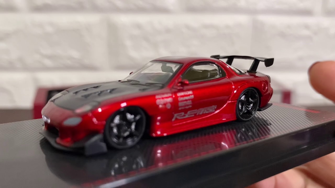 Unboxing 1:64 Ignition Model Mazda RX-7 (FD3S) RE Amemiya Red Mettalic