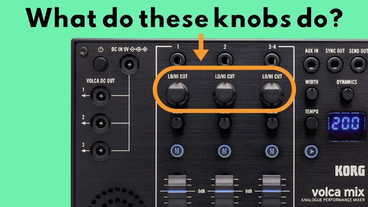 Volca Mix In Depth: LO/HI CUT knobs