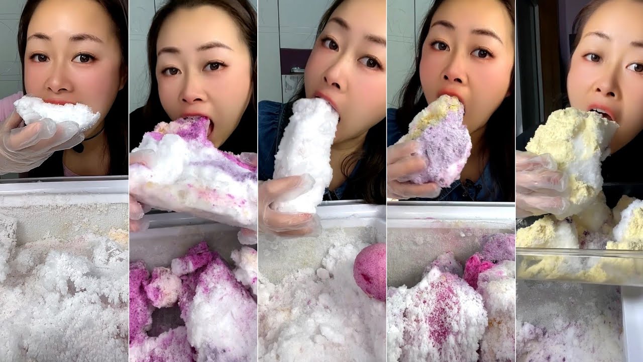 ASMR her NEW ice eating ONLY BITES PART 8