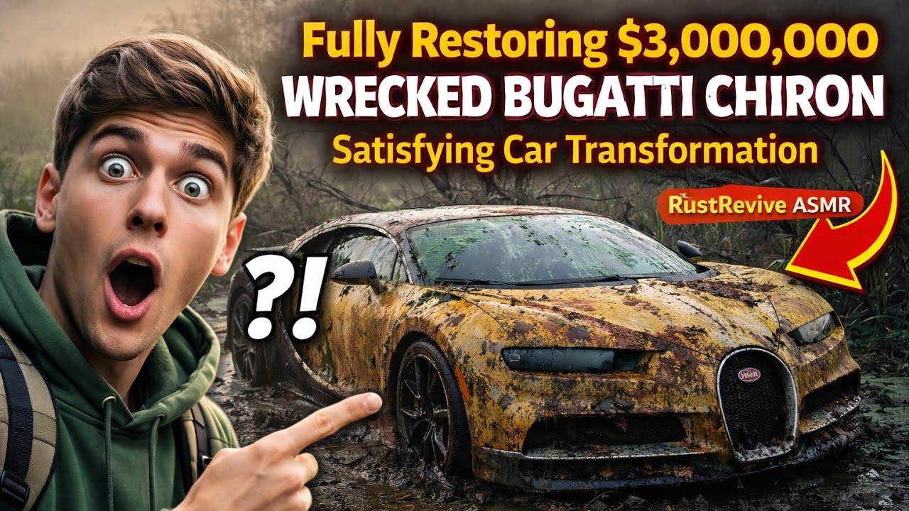 Fully Restoring $3,000,000 Wrecked Bugatti Chiron | Satisfying Car Transformation | RustRevive ASMR 