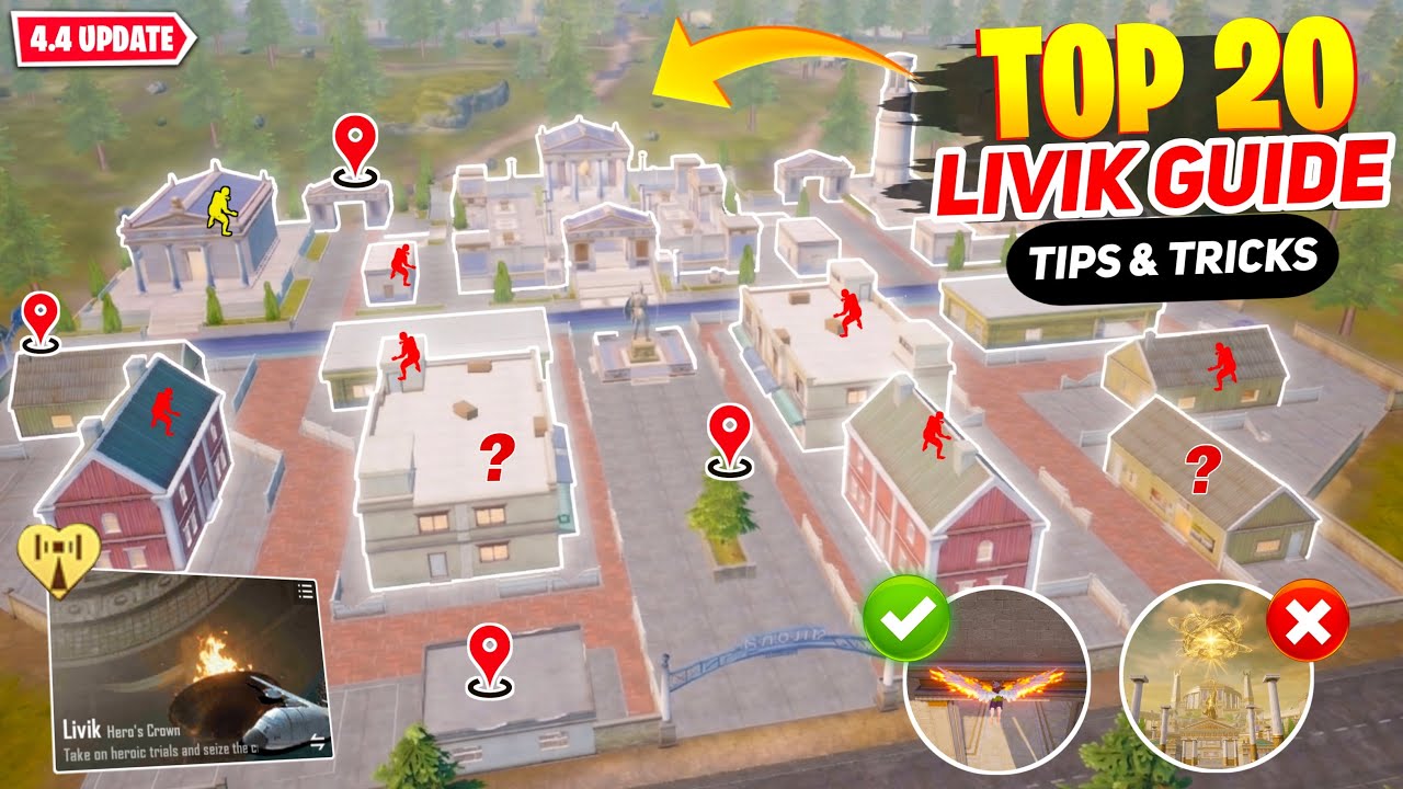 OMG!🔥Top 20 Livik Map 4.4 Update Secret Tips And Tricks | All Features & Hidden Location Explain