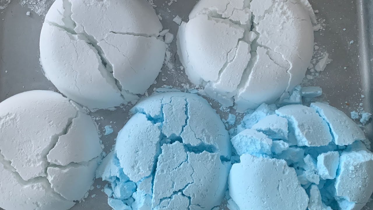 ASMR Pure White Crunchy Baking Soda Big Bowls Crush 