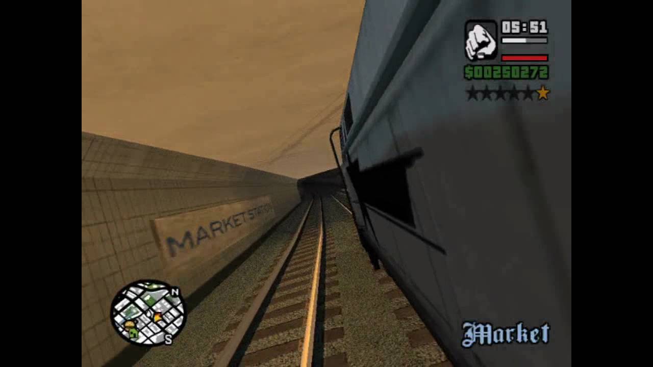 Grand Theft Auto: San Andreas - Breaking Barrier With Train