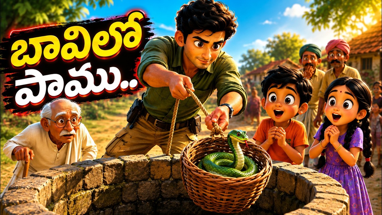 Snake in the Well - Telugu Moral Story | 3D Animated Kids Cartoon | Gammathi tv