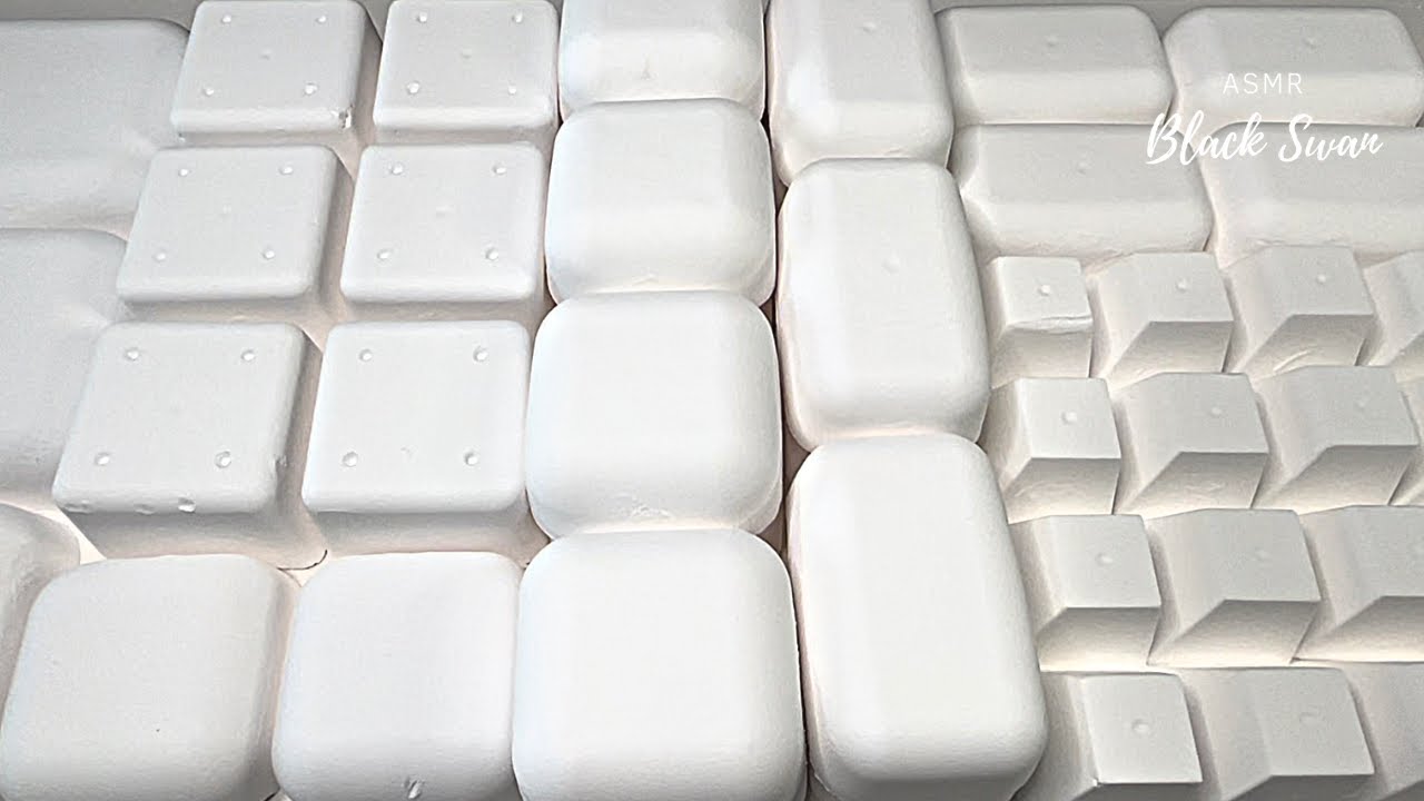 ASMR Baking Soda Blocks - Collab w/@BornToCrushASMR🖤✨- Stress Relief