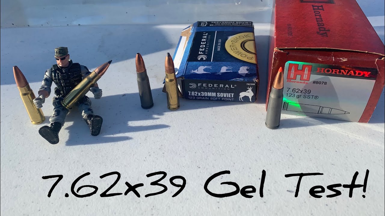 Тест на баллистический гель 7,62x39: ствол 16 дюймов