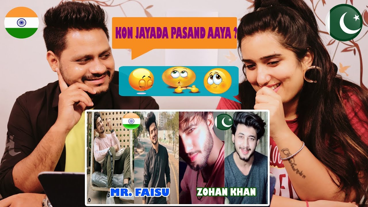 Indian Reaction On Tik tok battle  Pakistan vs India Mr-faisu vs zohann khan